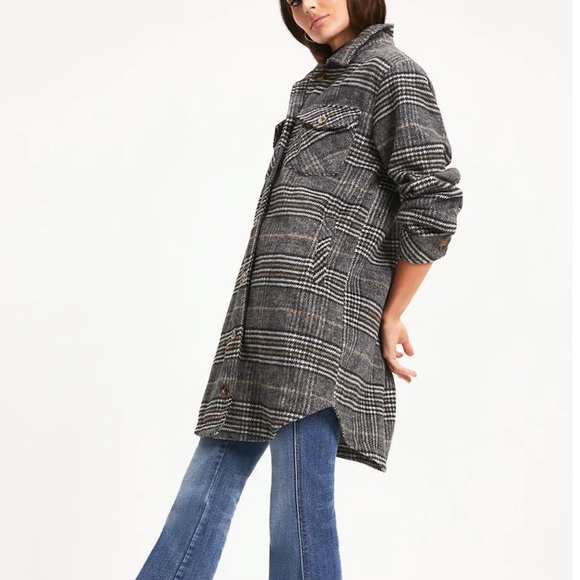 VICI Gray Plaid pocketed coat. Size S. Oversized fit - Picture 10 of 12
